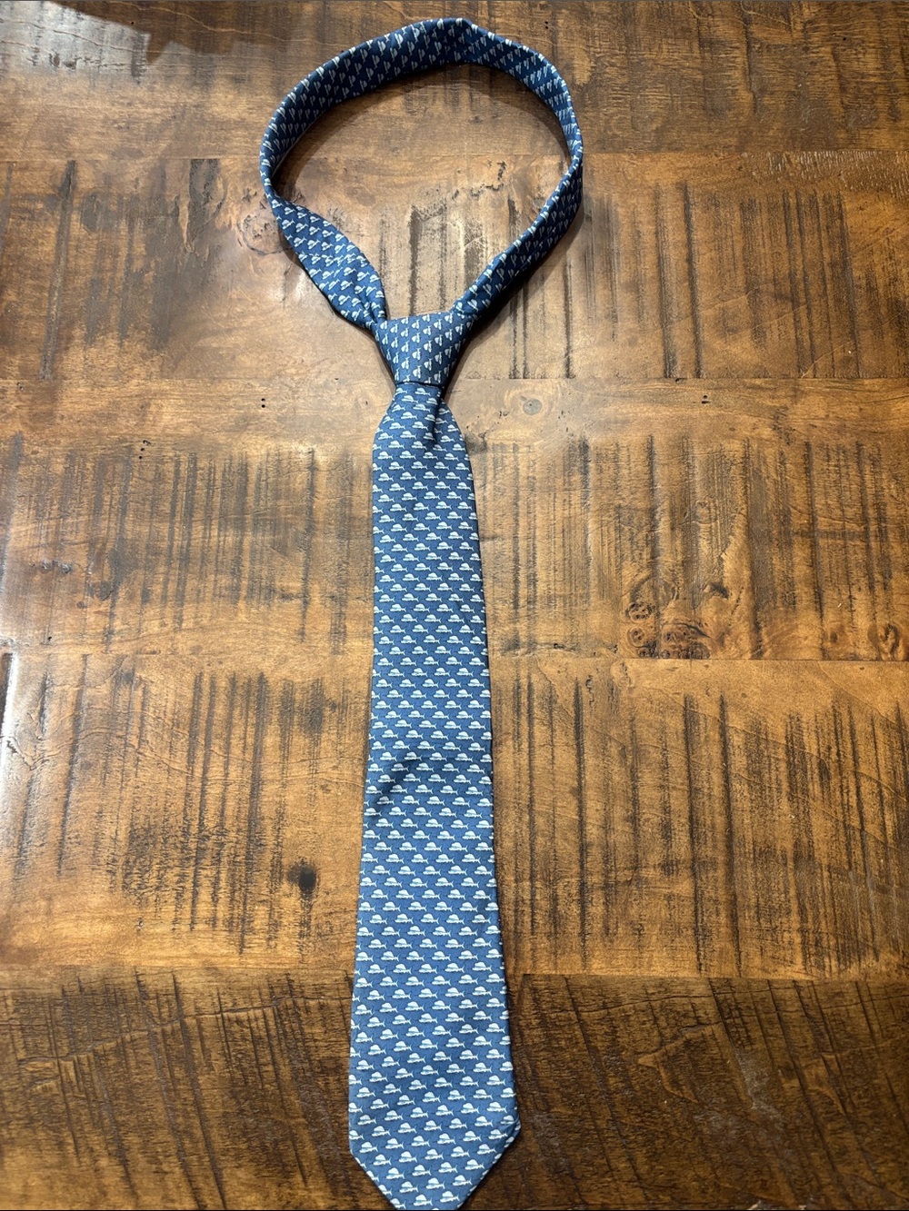 Vineyard Vines Light Blue Micro Whale Pattern Tie